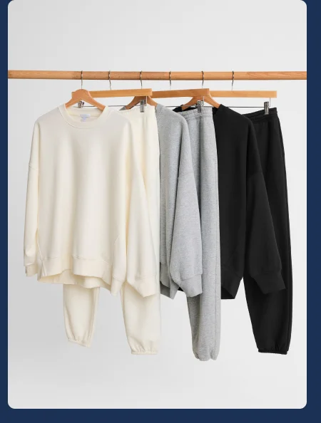 LuxeFleece Oversized Sweatshirt in Light Heather Grey
