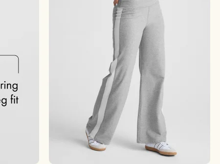 Spacedye Line Up Wide Leg Pant in Silver Mist/Cloud White