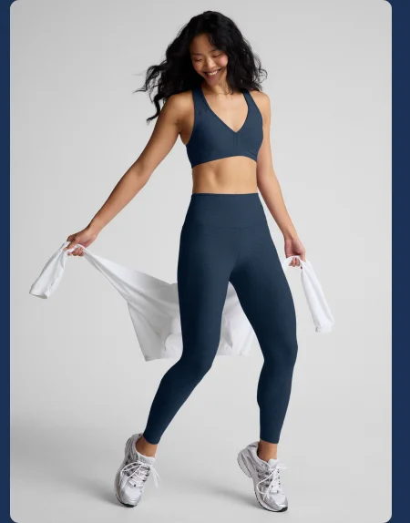 Spacedye Caught In The Midi High Waisted Legging in Nocturnal Navy