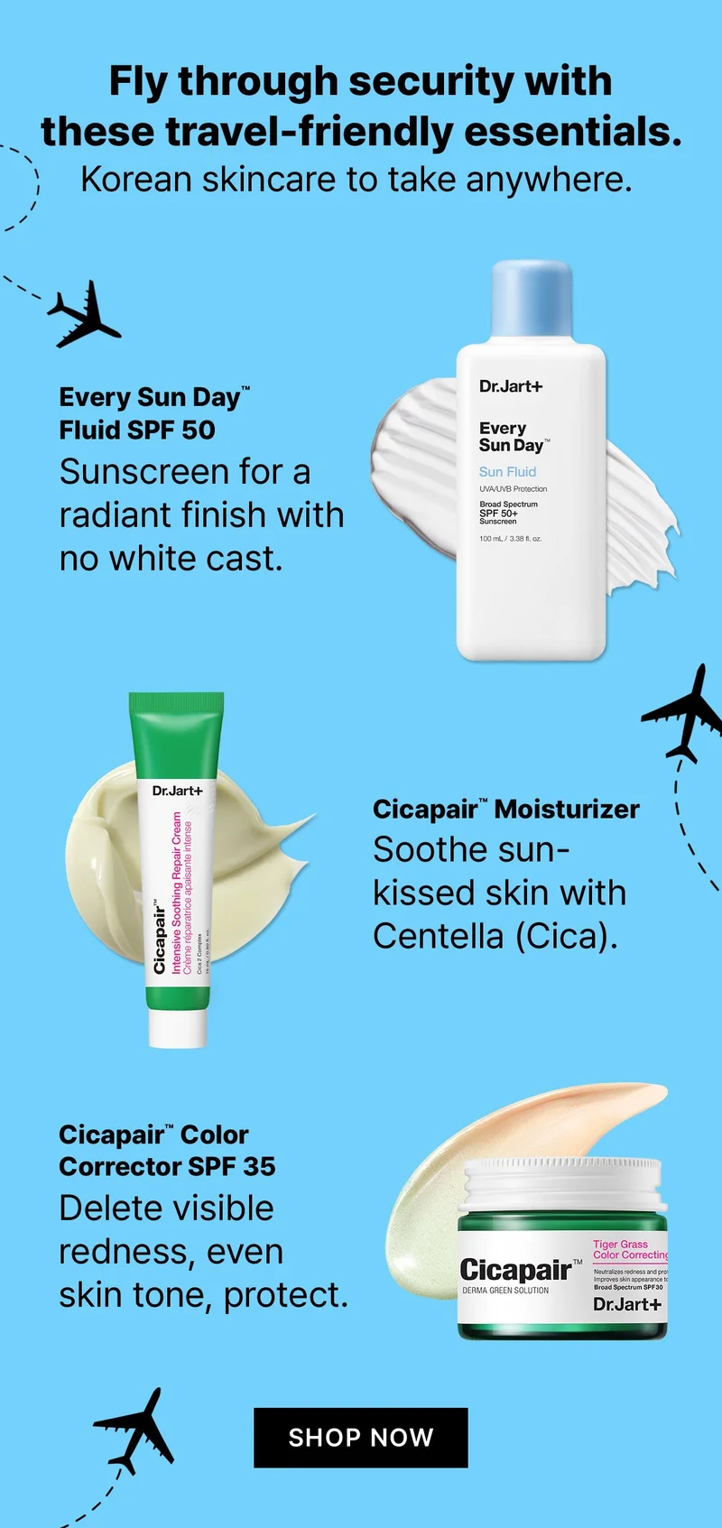 Calling all sensitive skin types. Get 3 free Cicapair full sizes with orders $65+.