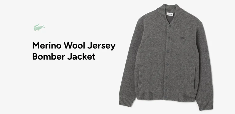 Merino Wool Jersey Bomber Jacket