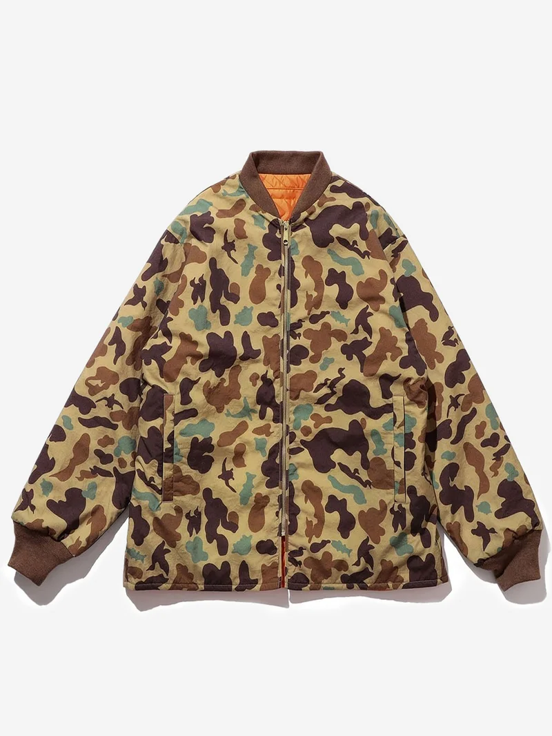 Image of Beams Plus Rev Puff Blouson Animal Camo - Khaki
