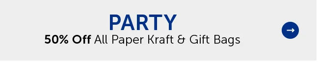 Party - 50% Off All Paper Kraft & Gift Bags
