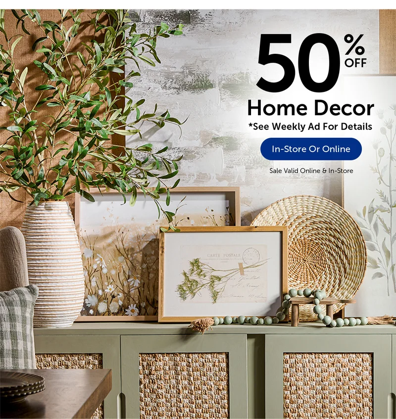 50% Off Home Decor - Select Categories
