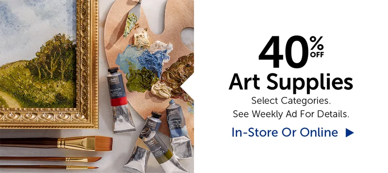 40% Art Supplies - Select Categories