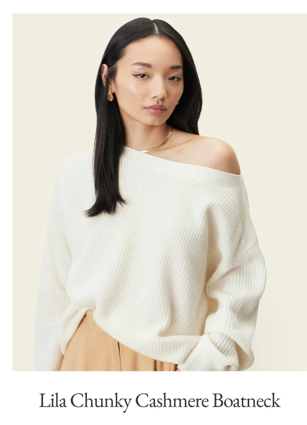Lila Chunky Cashmere Boatneck