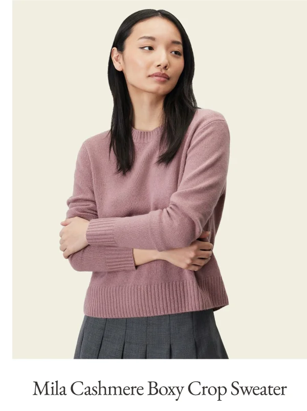 Mila Cashmere Boxy Crop Sweater