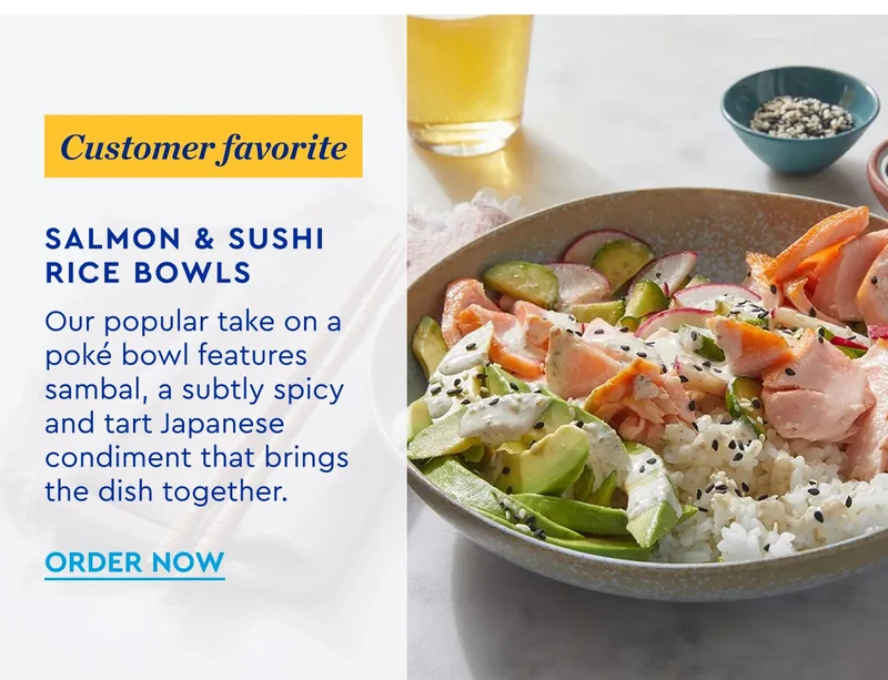 Customer favorite- Salmon & Sushi Rice Bowls | ORDER NOW