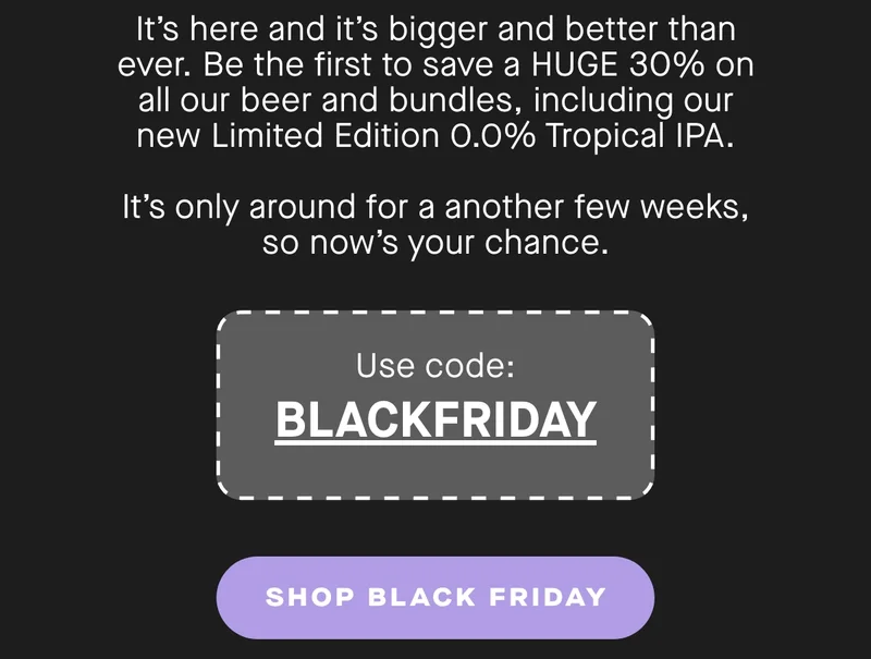 Use code: BLACKFRIDAY