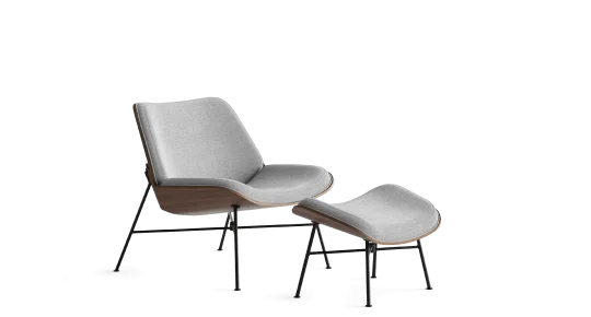 Vesper Fabric & Wood Lounge Chair