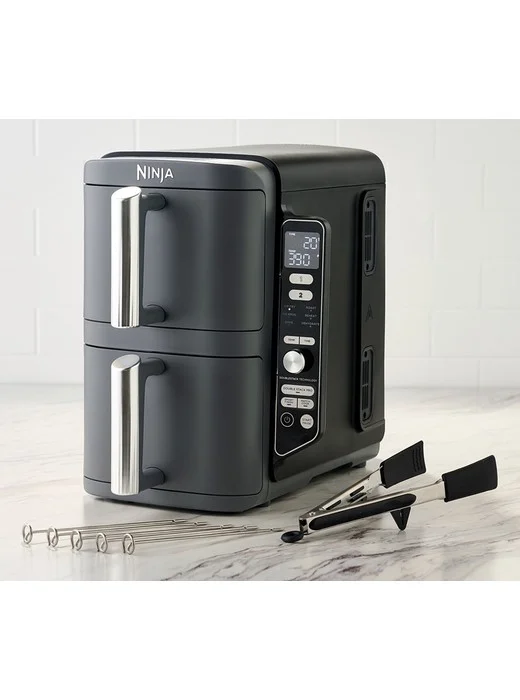 Ninja DoubleStack XL 10qt 6-in-1 Air Fryer w/5pc Skewers & Tongs