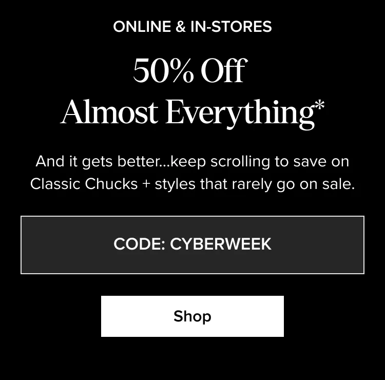 Shop: 50% Off Almost Everything*