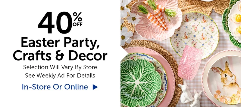40% Off Easter Party, Crafts & Decor - Select Categories