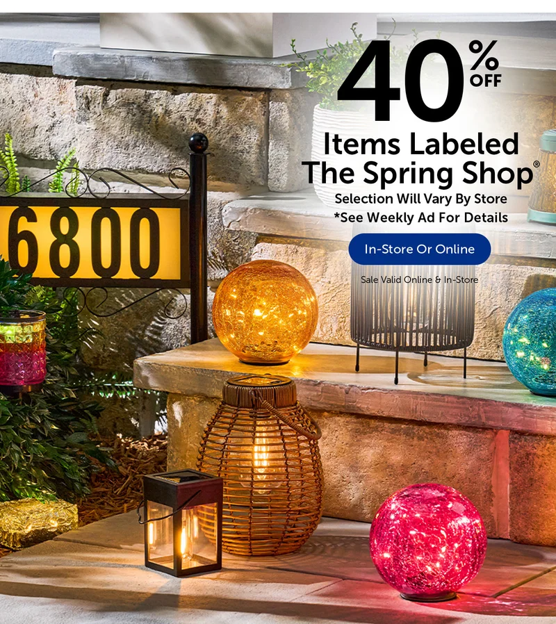 40% Off Items Labeled The Spring Shop® - Selection Will Vary By Store