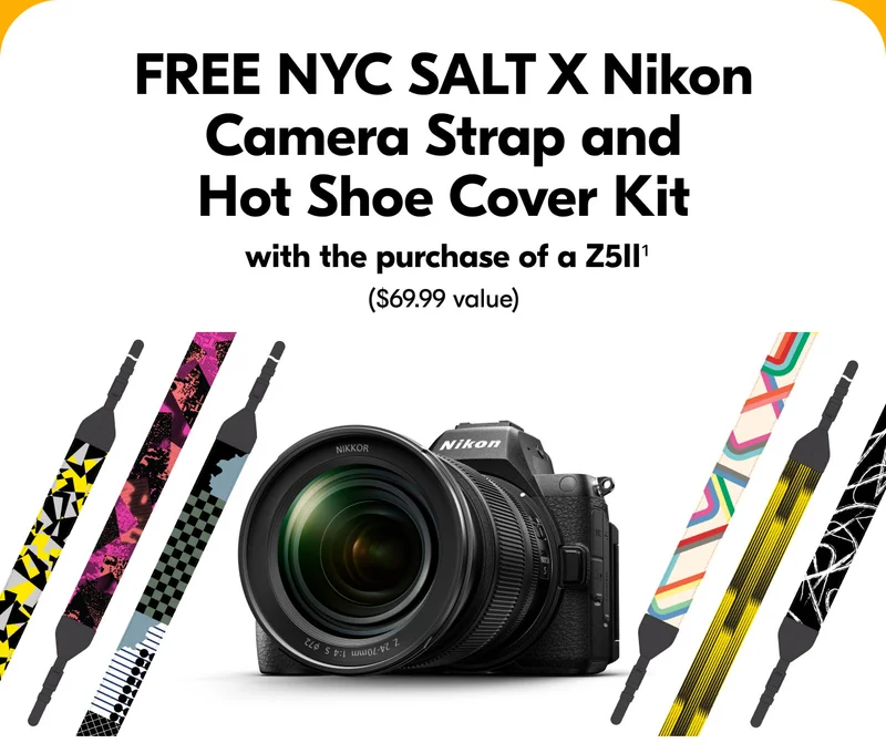 FREE NYC SALT X Nikon Camera Strap and Hot Shoe Cover and Kit with the purchase of a Z5II (1) ($69.99 value)
