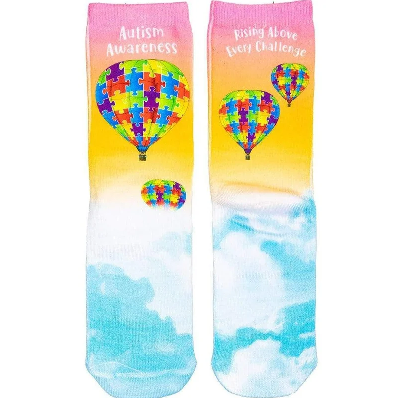 Image of Autism Awareness Hot Air Balloon Crew Socks