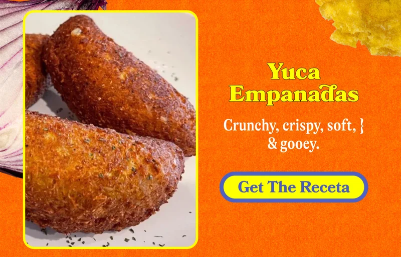 Yuca Empanadas. Crunchy, crispy, soft, & gooey. Get the Receta