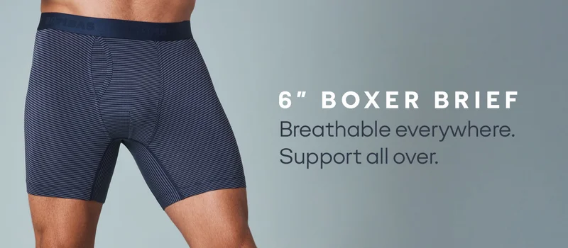 6” BOXER BRIEF. Breathable everywhere. Support all over.