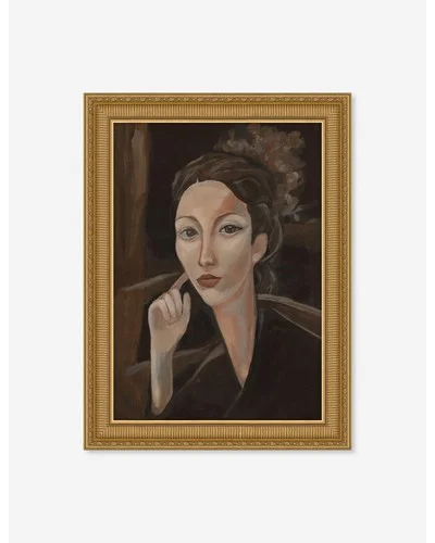 A Lovely Thought I Wall Art by Jacob Lincoln - Ornate Gold / 36" x 48"