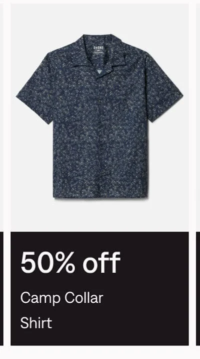 50% off: Camp Collar Shirt