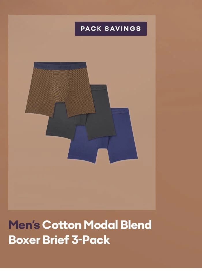 PACK SAVINGS | Men's Cotton Modal Blend Boxer Brief 3-Pack