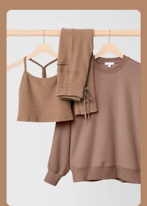 LuxeFleece Oversized Sweatshirt in Desert Sand