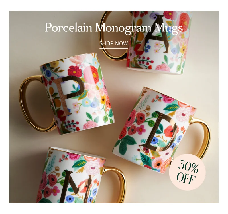 30% Off Porcelain Mugs