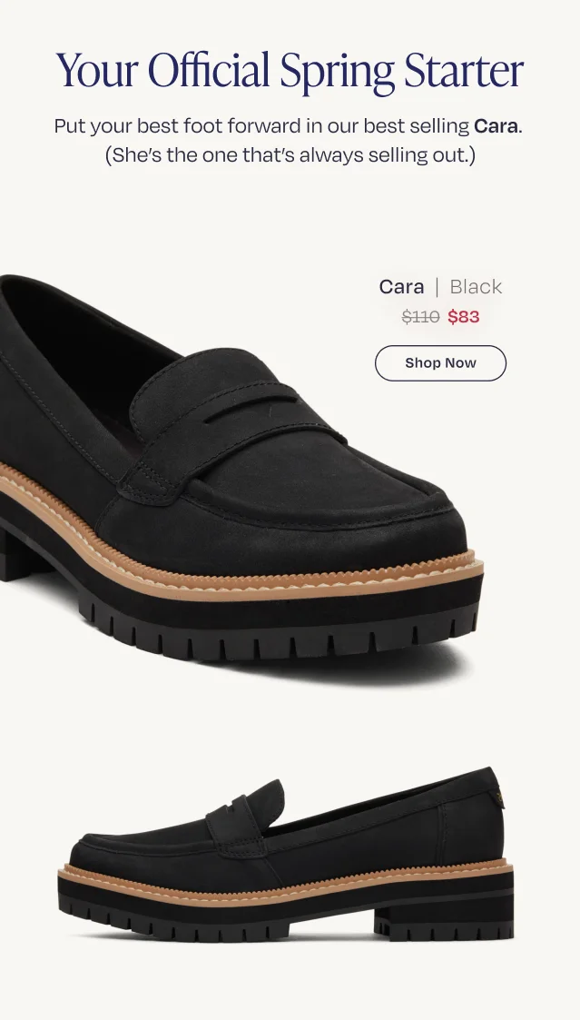 Black Leather Cara Loafer - Image