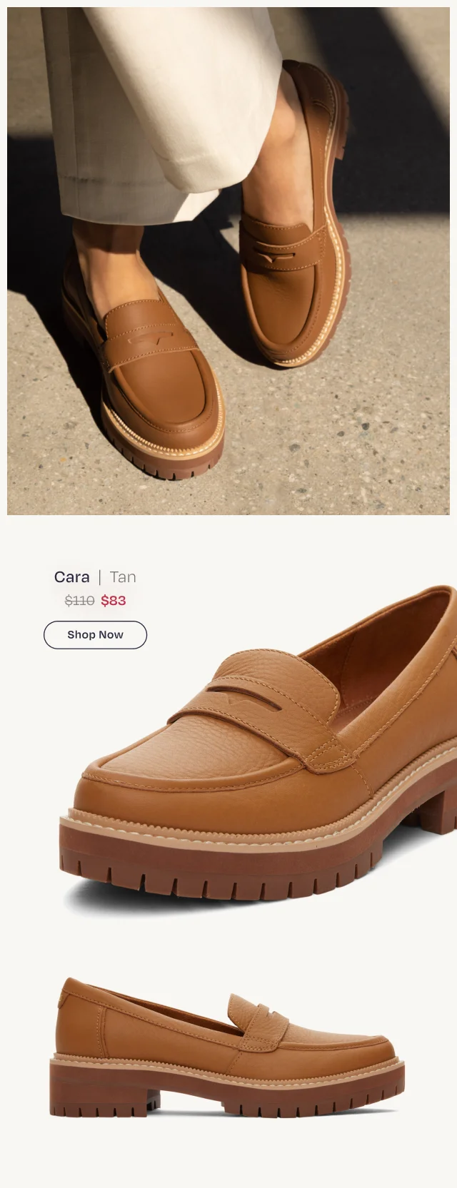 Brown Leather Cara Loafer - Image