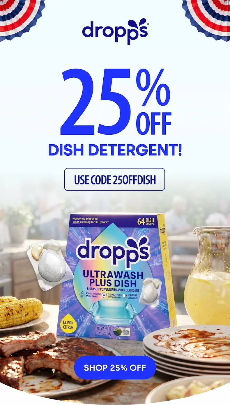 DROPPS | 2 5 % OFF DISH DETERGENT! [USE CODE 25OFFDISH] SHOP 25% OFF