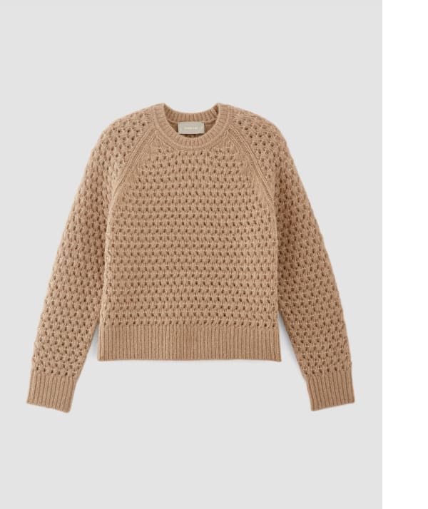 [image]The Cloud Oversized Textured Crew in Brown