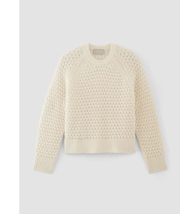 [image]The Cloud Oversized Textured Crew in Bone