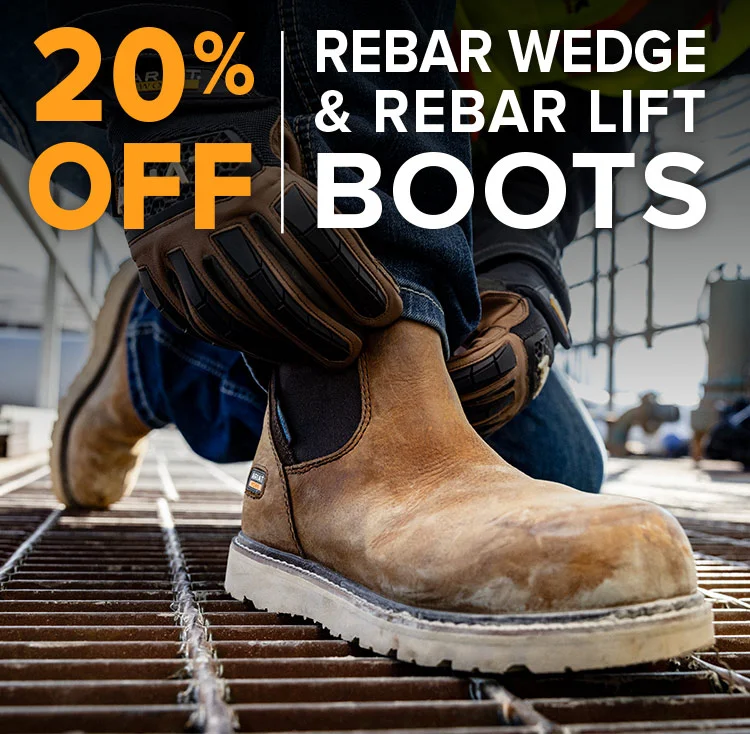 20% OFF REBAR WEDGE AND REBAR LIFT BOOTS