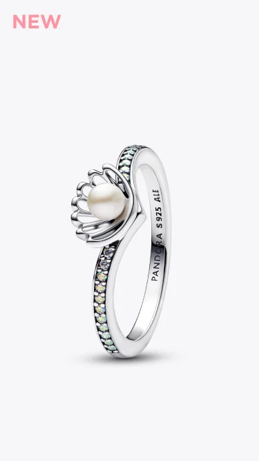 Disney Princess Ariel Shell Treated Freshwater Cultured Pearl Ring