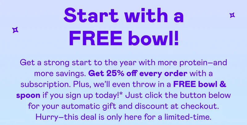 Start with FREE bowl!