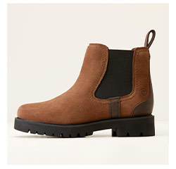 Women's Wexford Lug Waterproof Chelsea ankle boot in dark earth