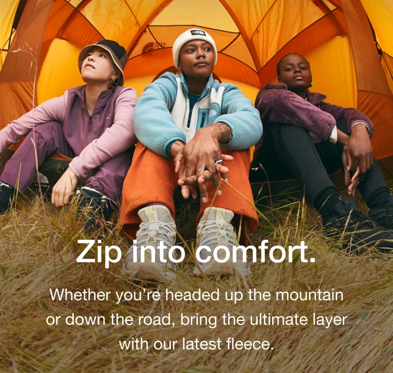 Zip into comfort. Whether you're headed up the mountain or down the road, bring the ultimate layer with our latest fleece.