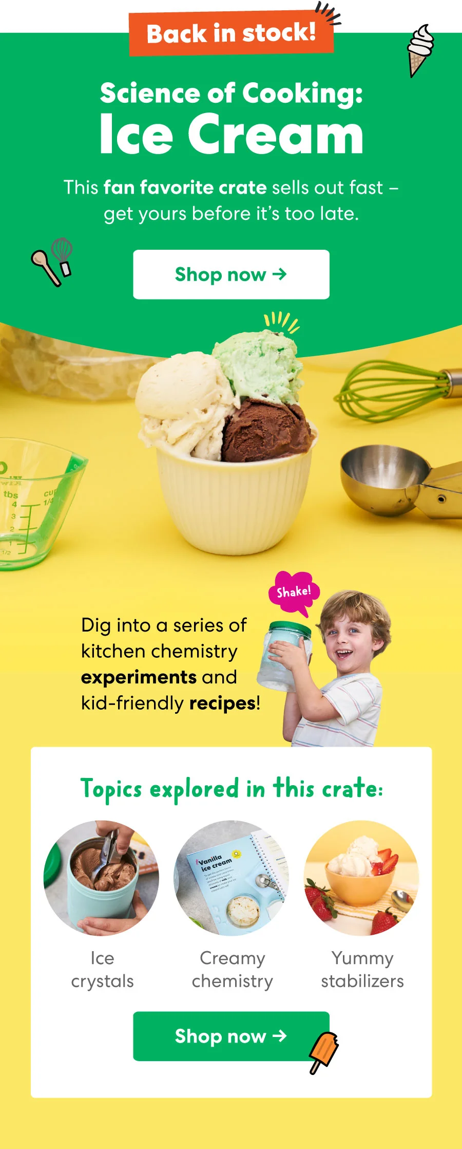 Back in stock! Science of Cooking: Ice Cream