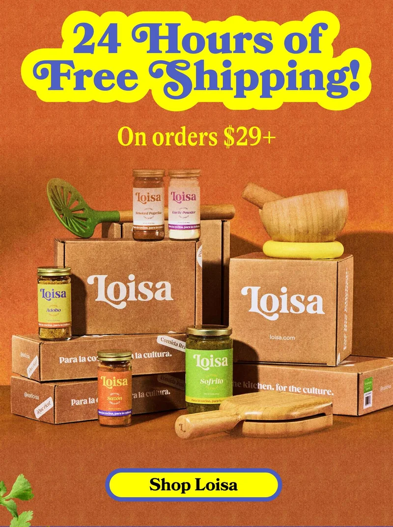 24 HOURS OF FREE SHIPPING!   On orders $29+. Shop Loisa