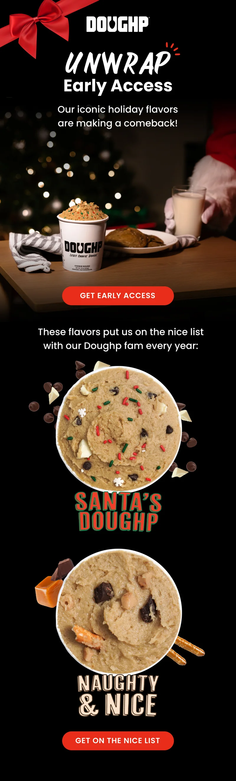 holiday cookie dough flavors early access