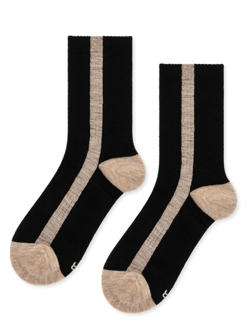 Image of Tuxedo Stripe Athletic Wool Crew
