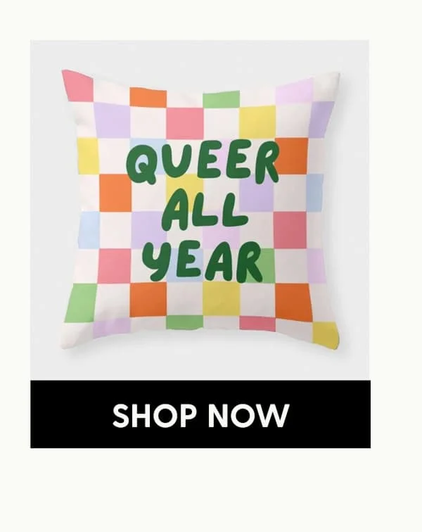 Queer All Year Throw Pillow