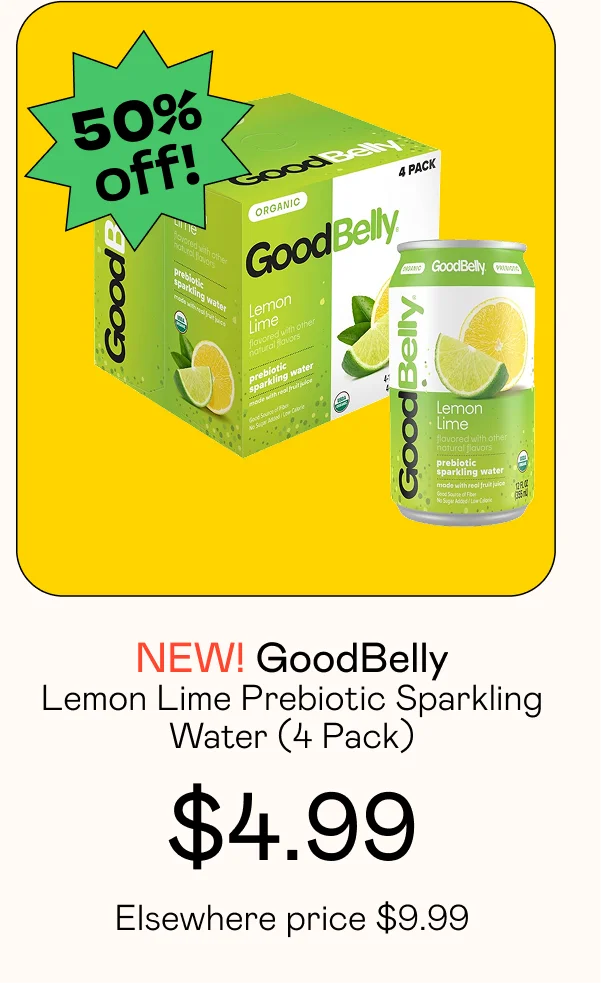 Lemon Lime Prebiotic Sparkling Water (4 Pack)