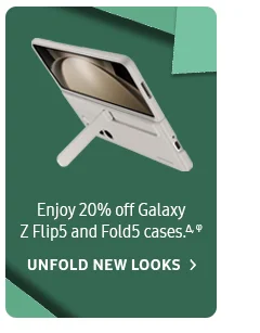 Enjoy 20% off Galaxy Z Flip5 and Fold5 cases. - UNFOLD NEW LOOKS >
