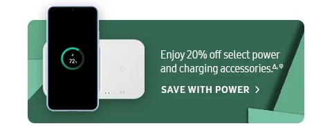 Enjoy 20% off select power and charging accessories. - SAVE WITH POWER >