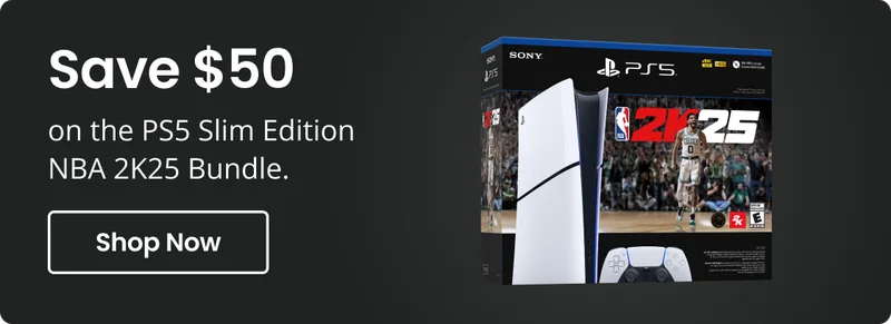 Save $50 on the PS5 Slim Edition NBA 2K25 Bundle. Shop Now