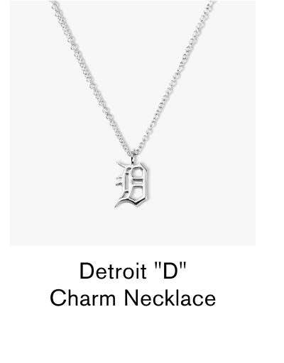 Detroit "D" Charm Necklace