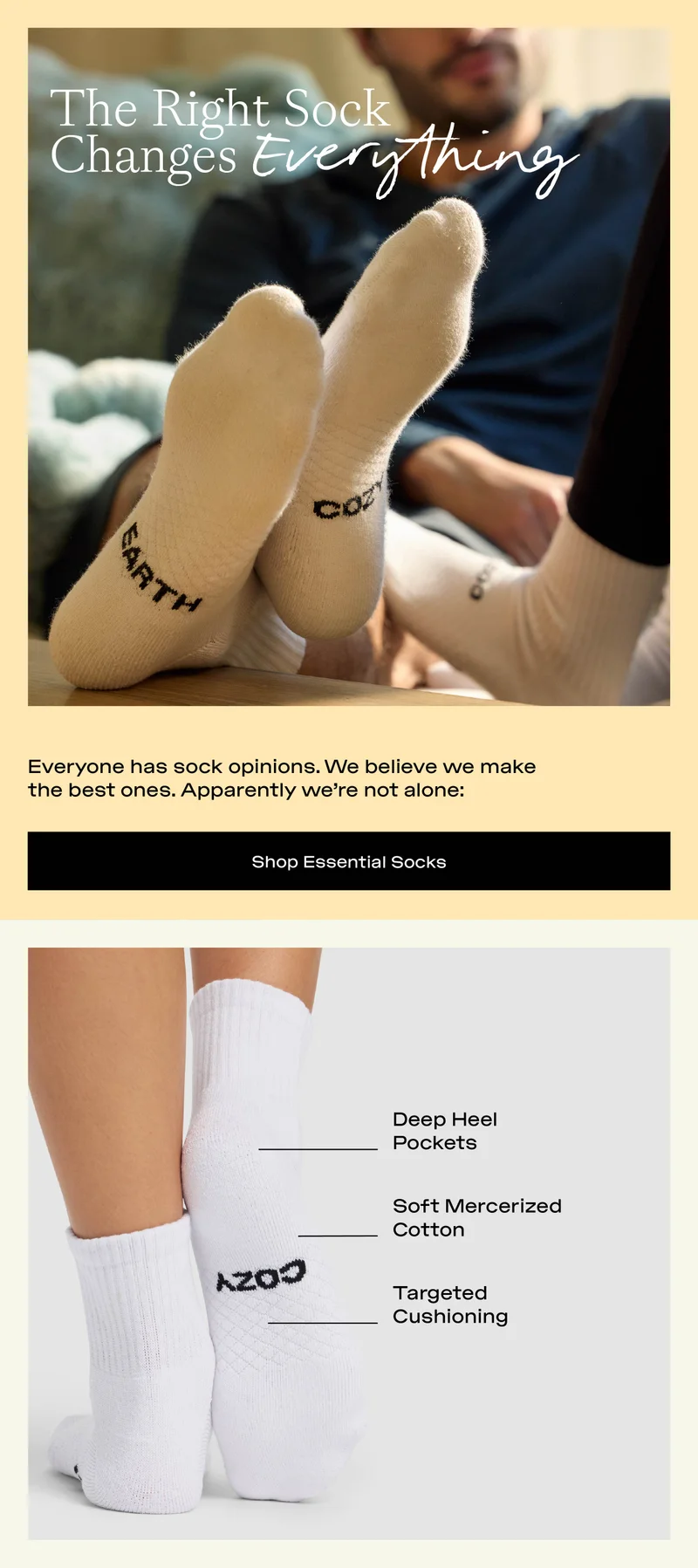 The Right Sock Changes Everything - Shop Essential Socks