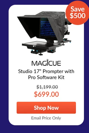 MagiCue Studio 17inches Prompter with Pro Software Kit