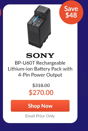 Sony BP-U60T Rechargeable Lithium-ion Battery Pack with 4-Pin Power Output